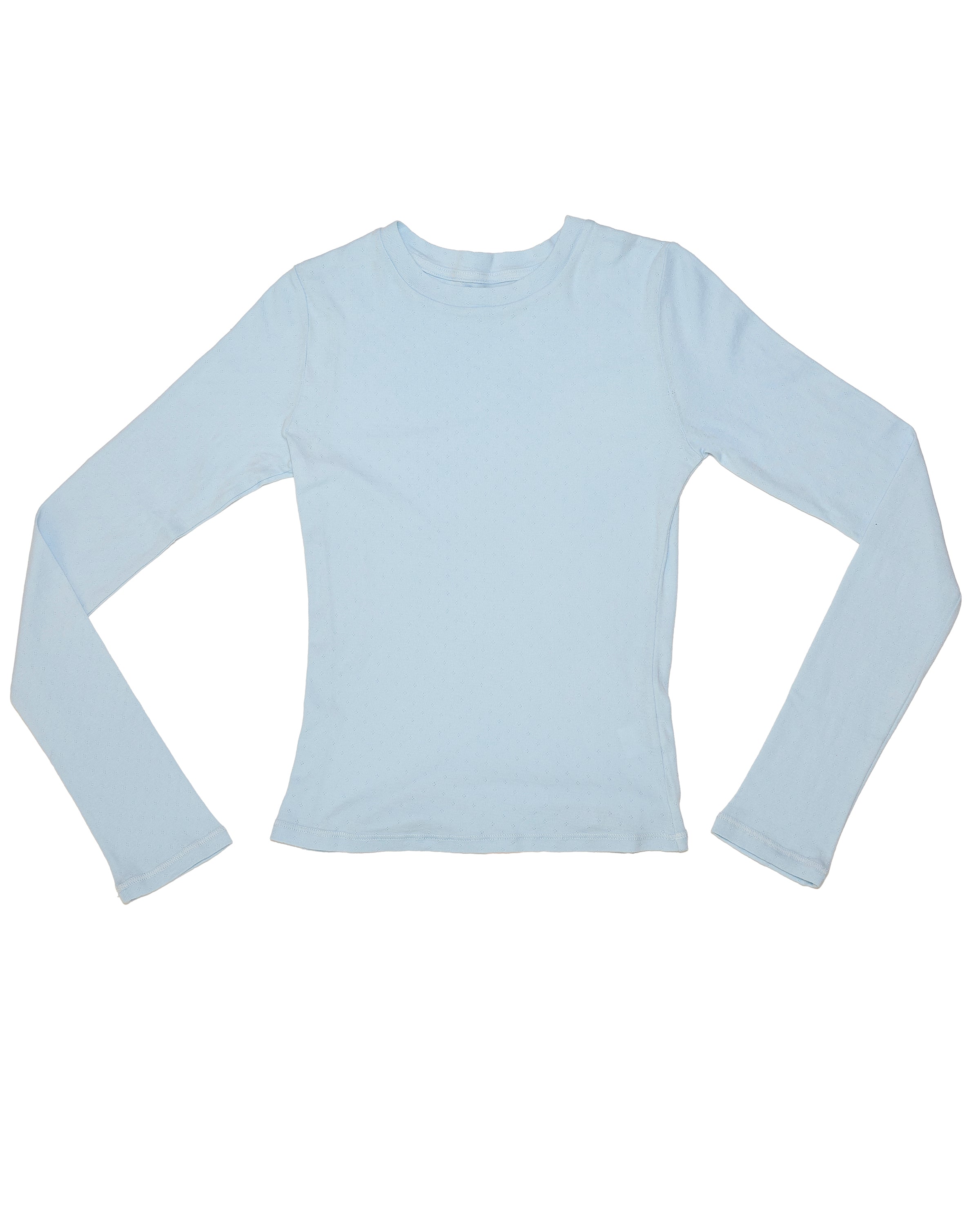 RLT POINTELLE LONG SLEEVE — SKY