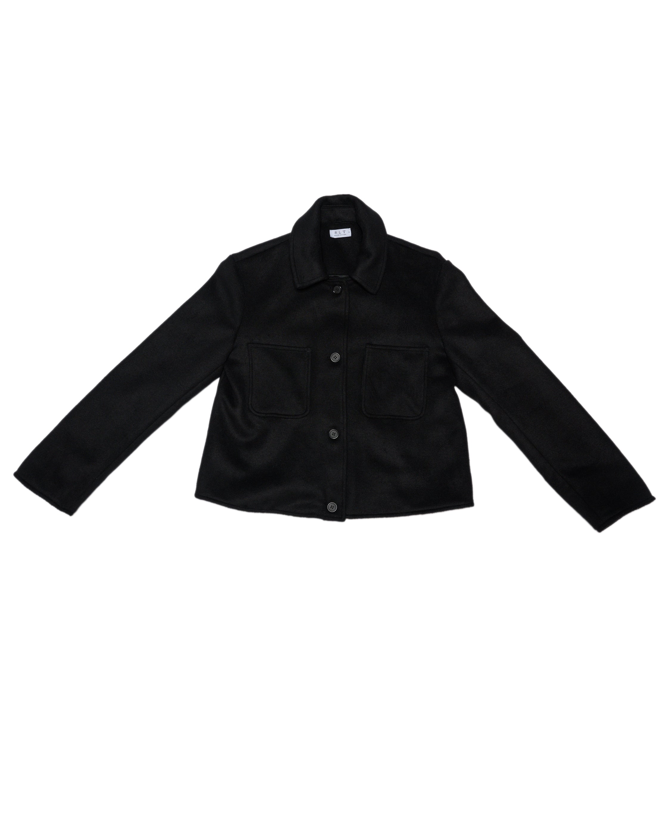 RLT CASHMERE WOOL JACKET - BLACK
