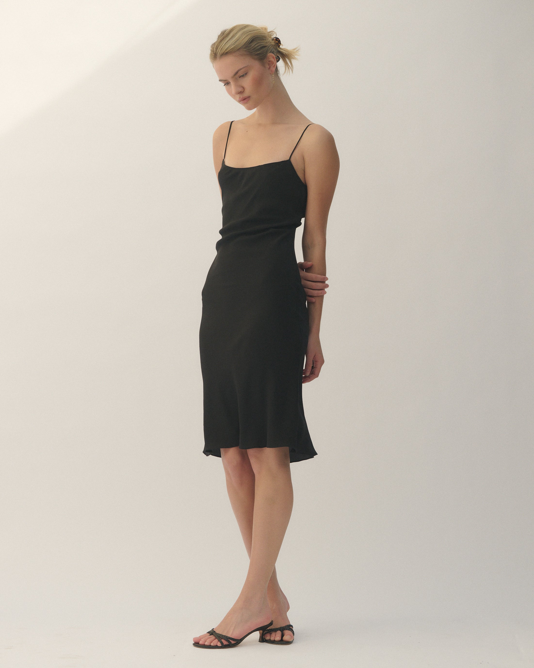 RLT SILK SLIP DRESS - BLACK RLT SILK SLIP DRESS - BLACK