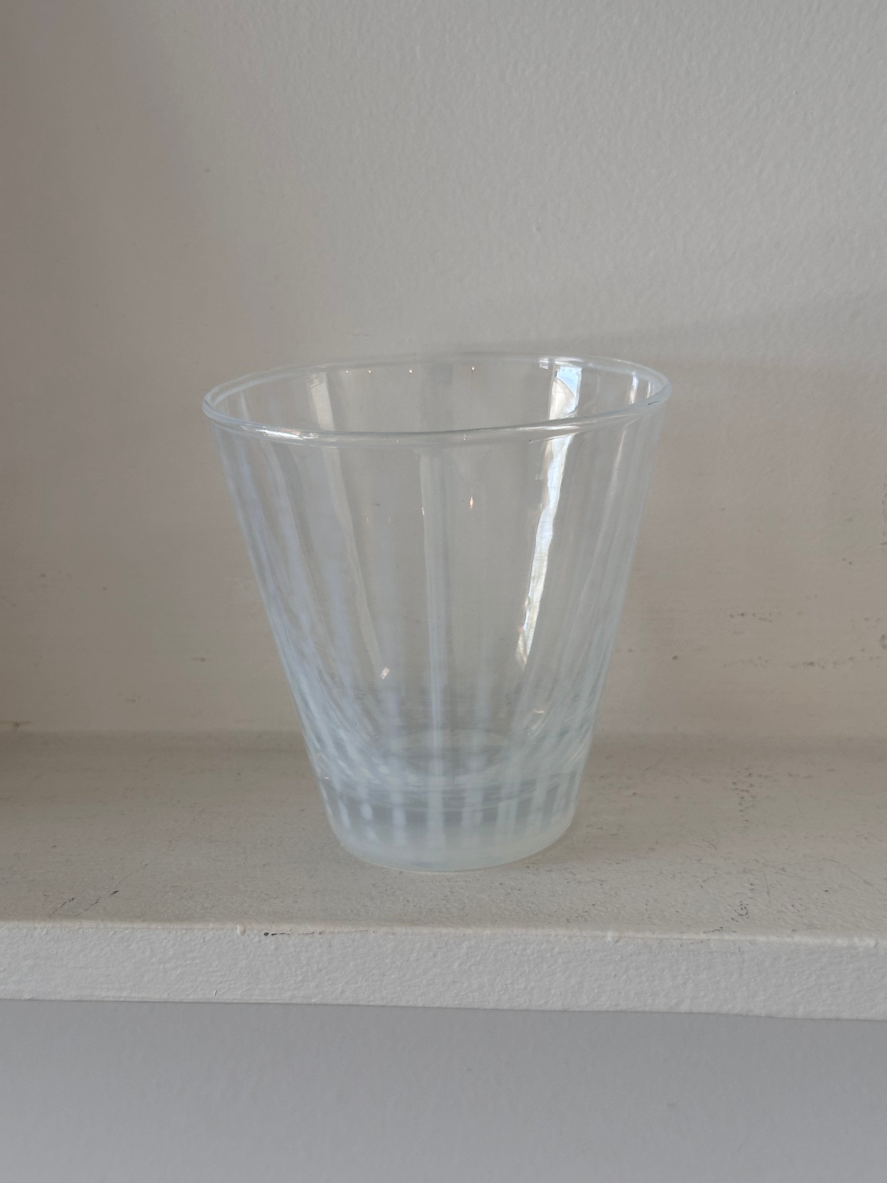 blown glass striped cup