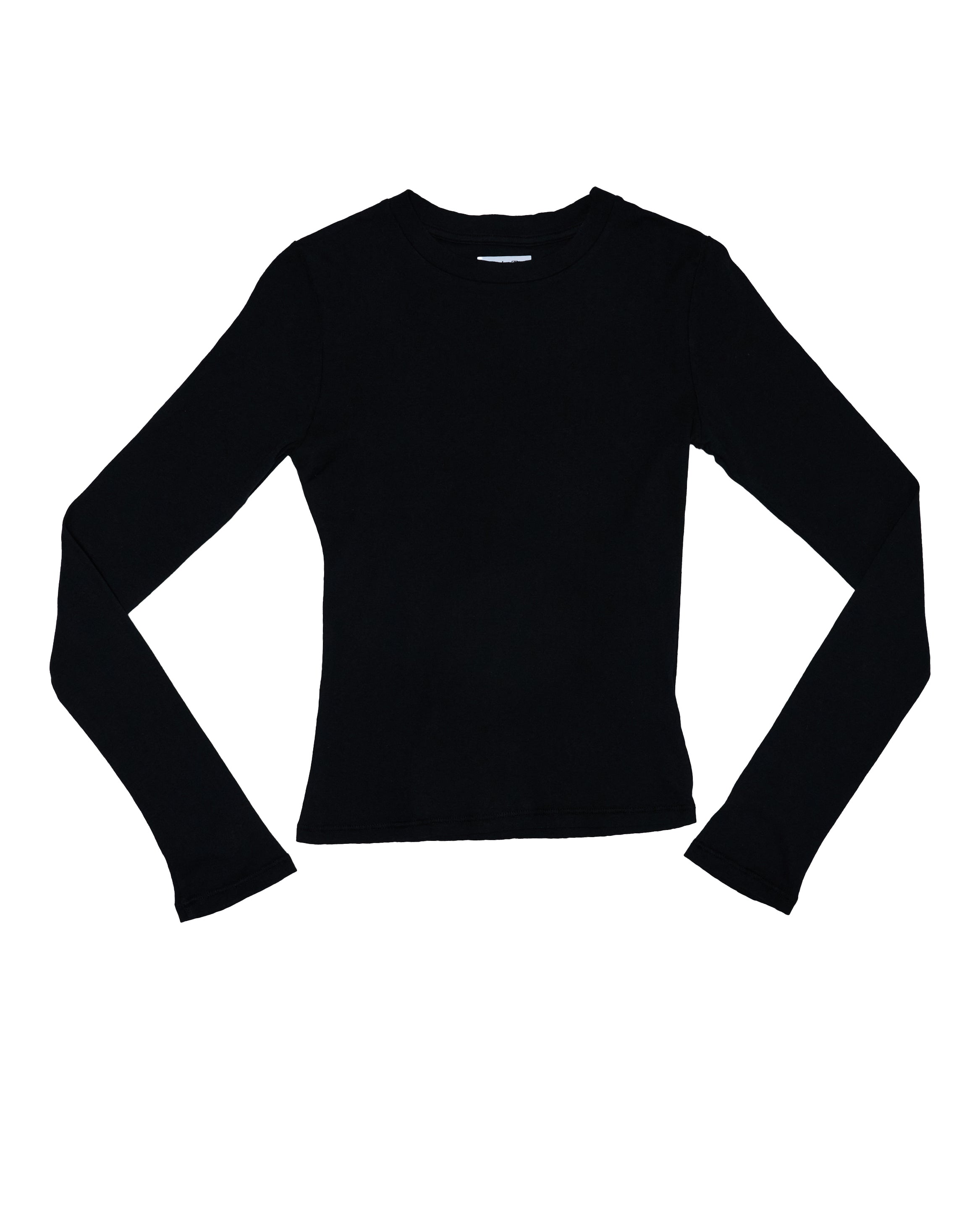 RLT POINTELLE LONG SLEEVE —  BLACK