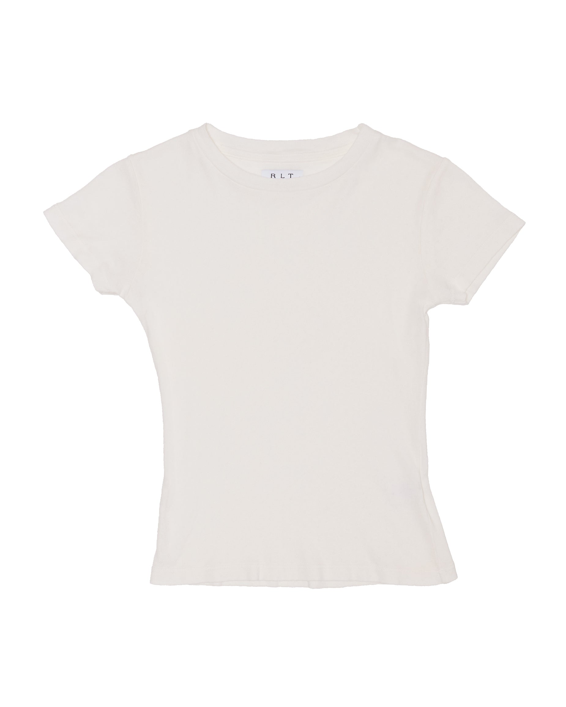 RLT POINTELLE BABY TEE — WHITE