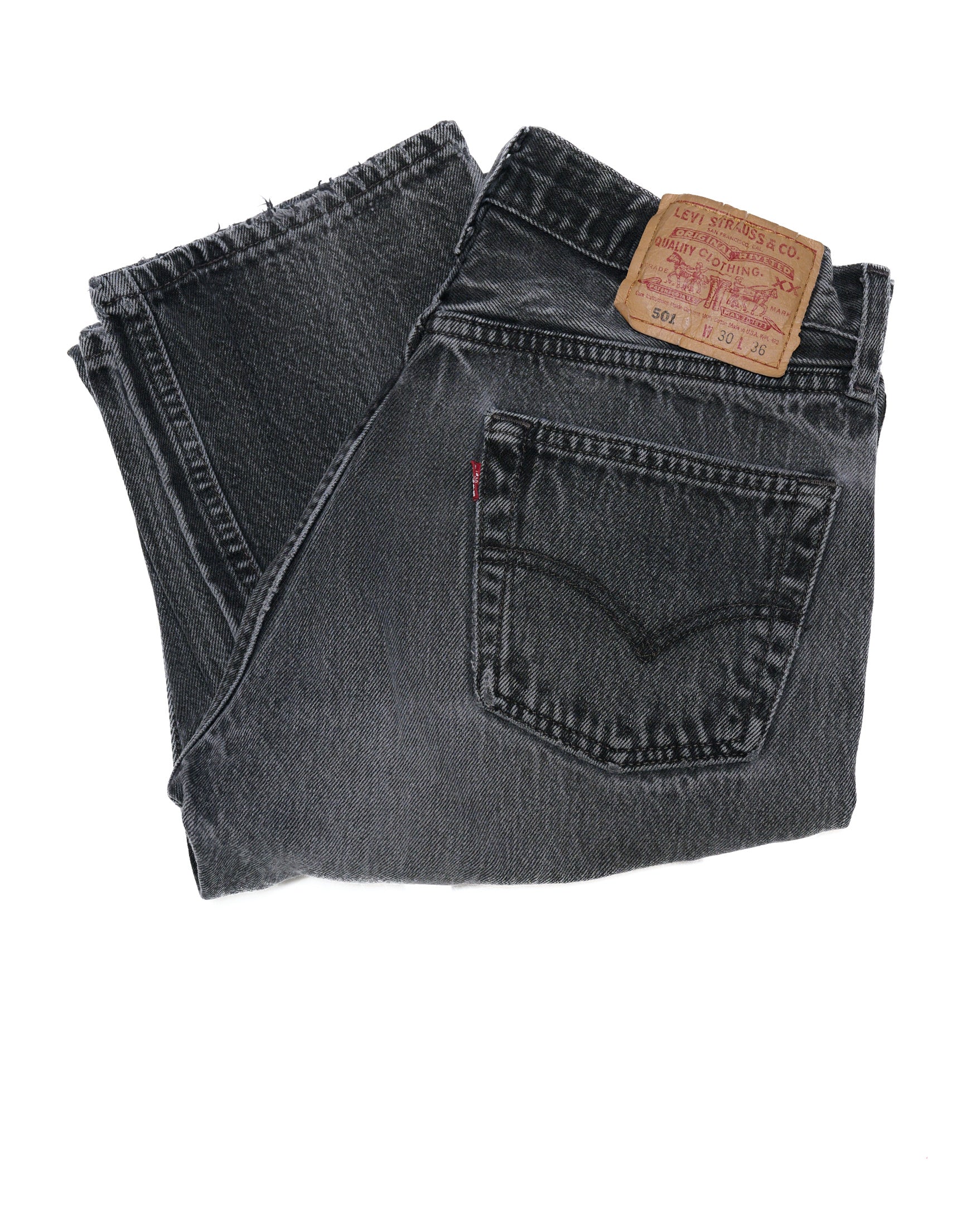 WASHED BLACK 501 VINTAGE LEVI'S | 30 X 36
