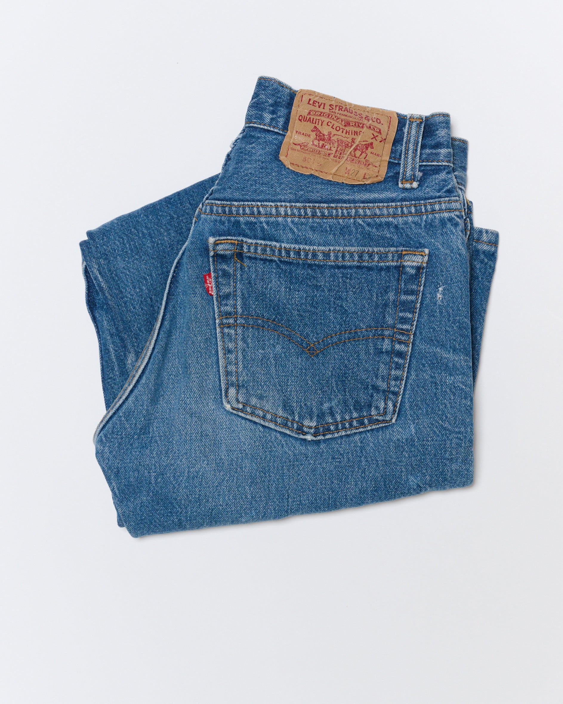 MID-DARK WASH 501 VINTAGE LEVI'S | 27 X 34