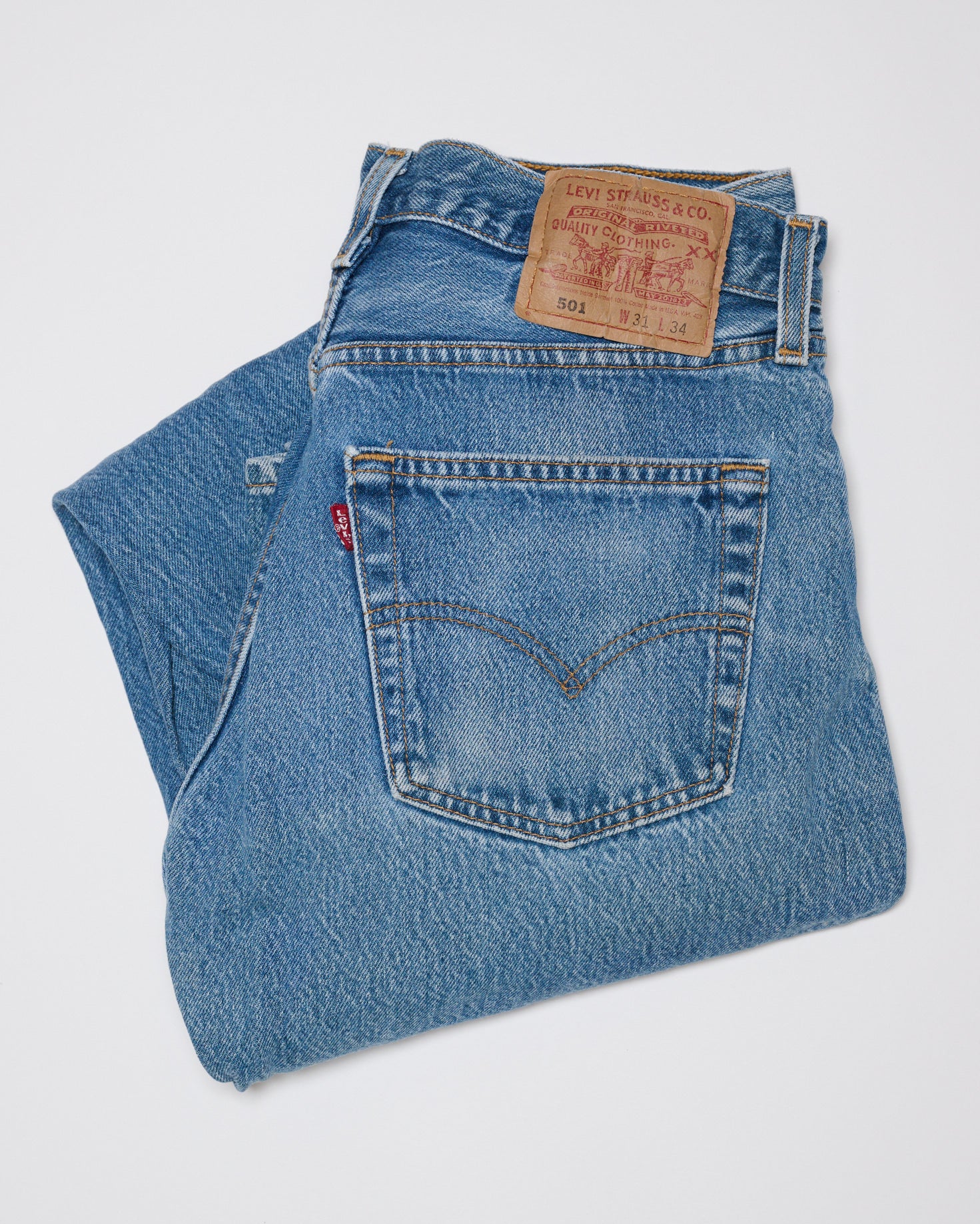 MID WASH 501 VINTAGE LEVI'S | 31 X 34