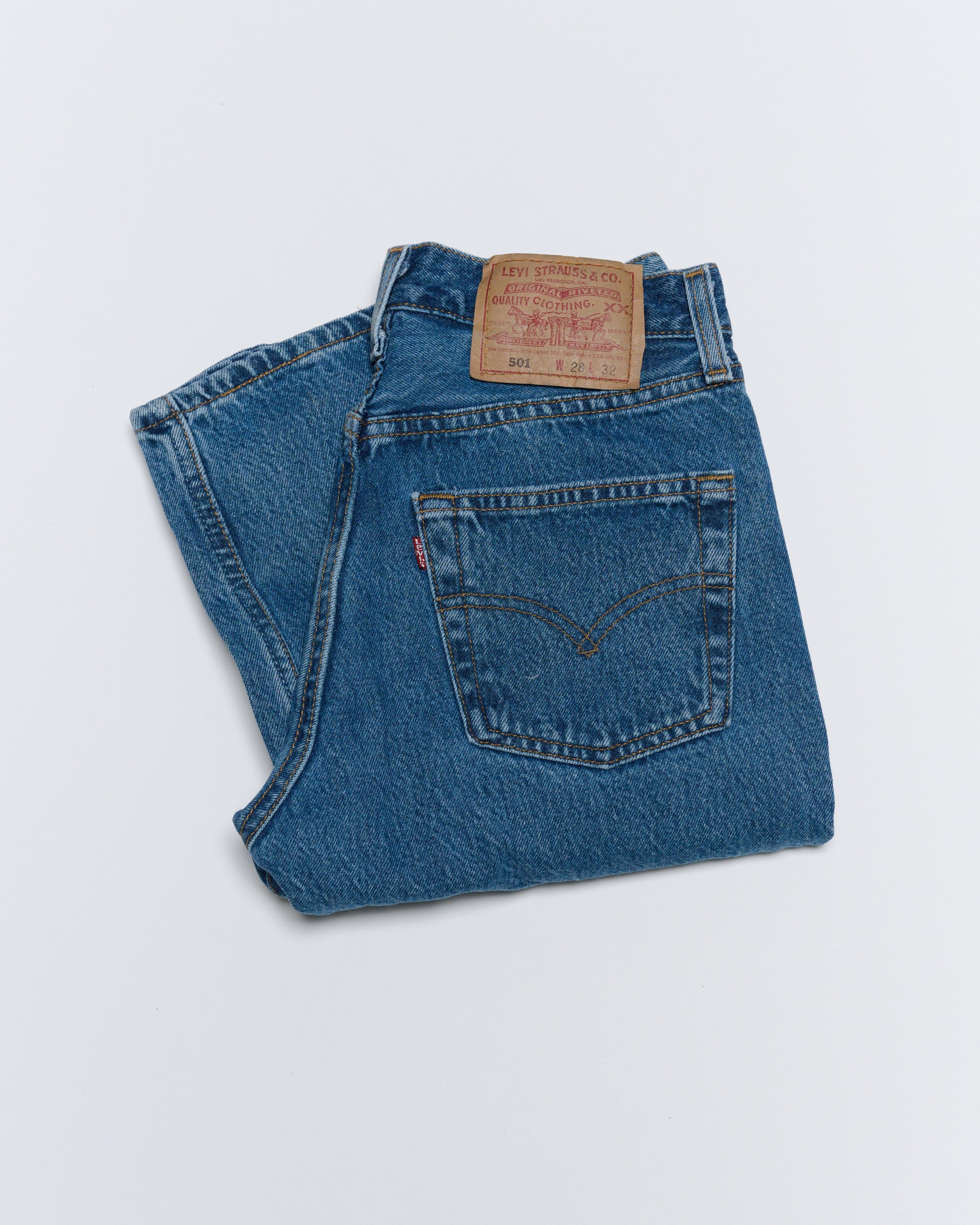 MID-DARK WASH 501 VINTAGE LEVI'S | 28 X 32