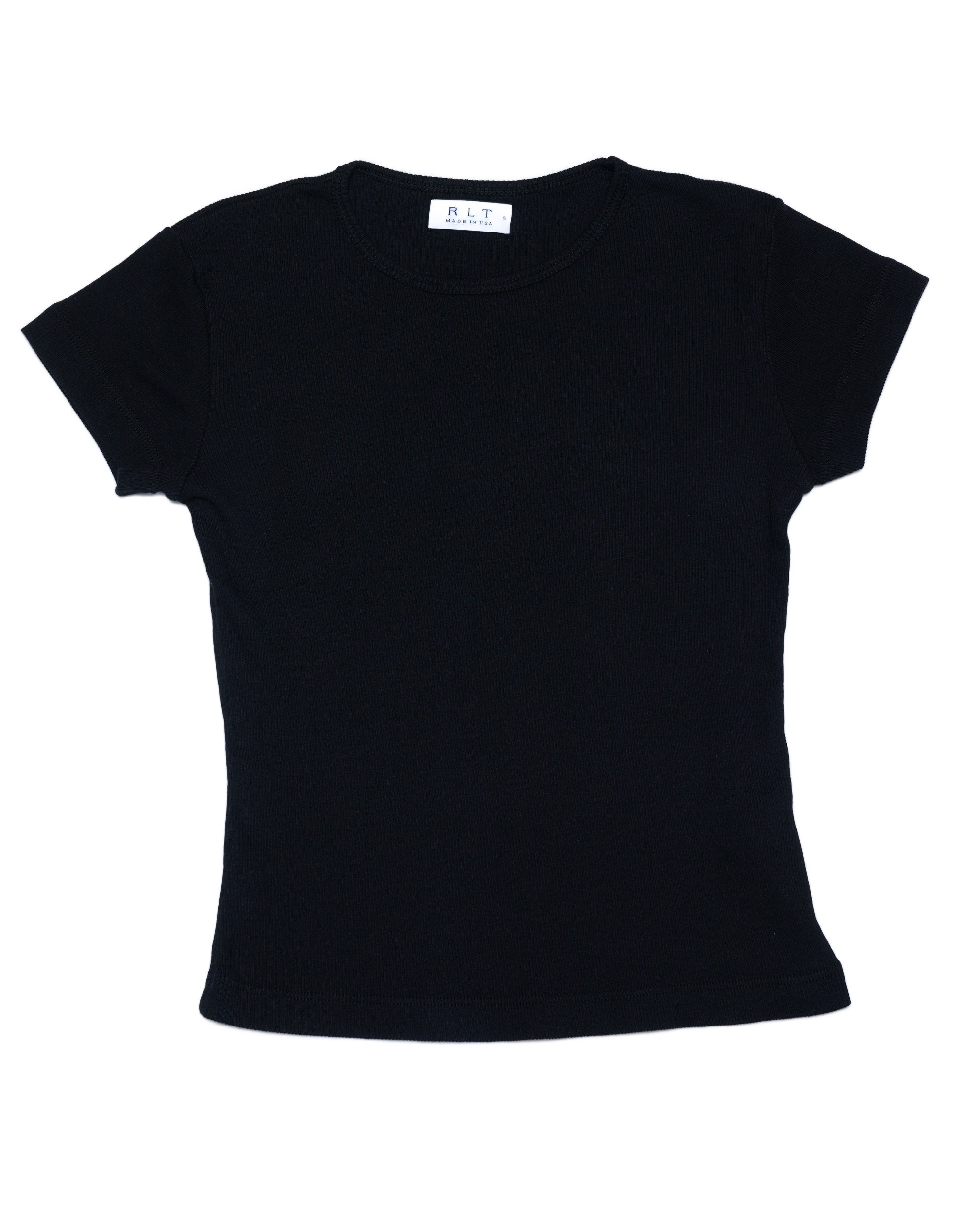 RLT RIBBED TEE - BLACK