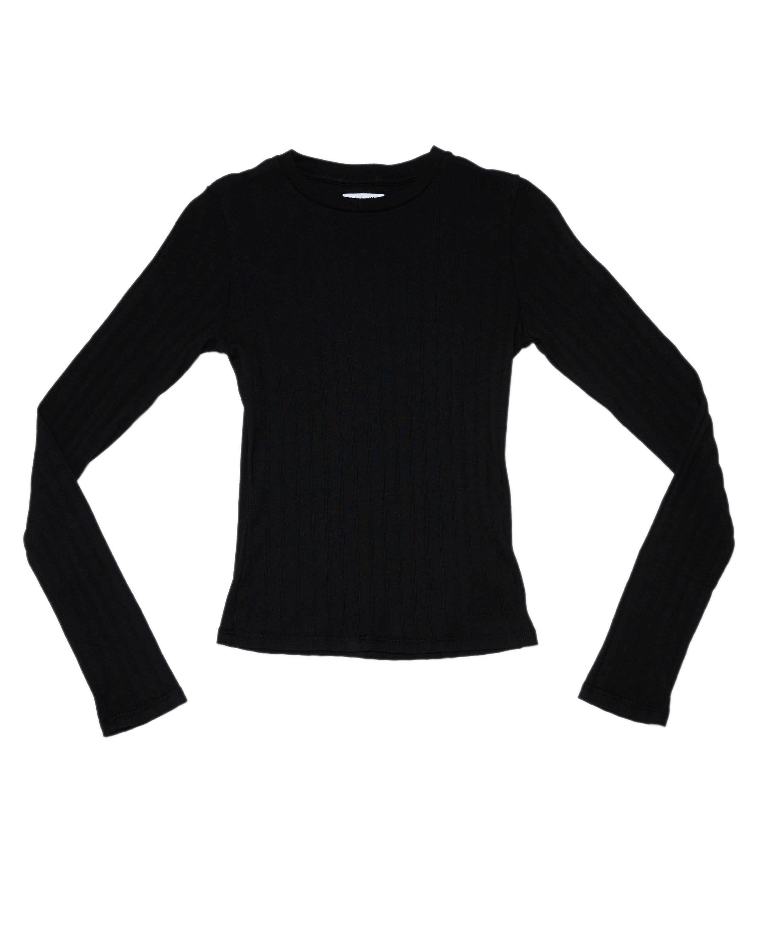 RLT WIDE RIBBED LONG SLEEVE - BLACK