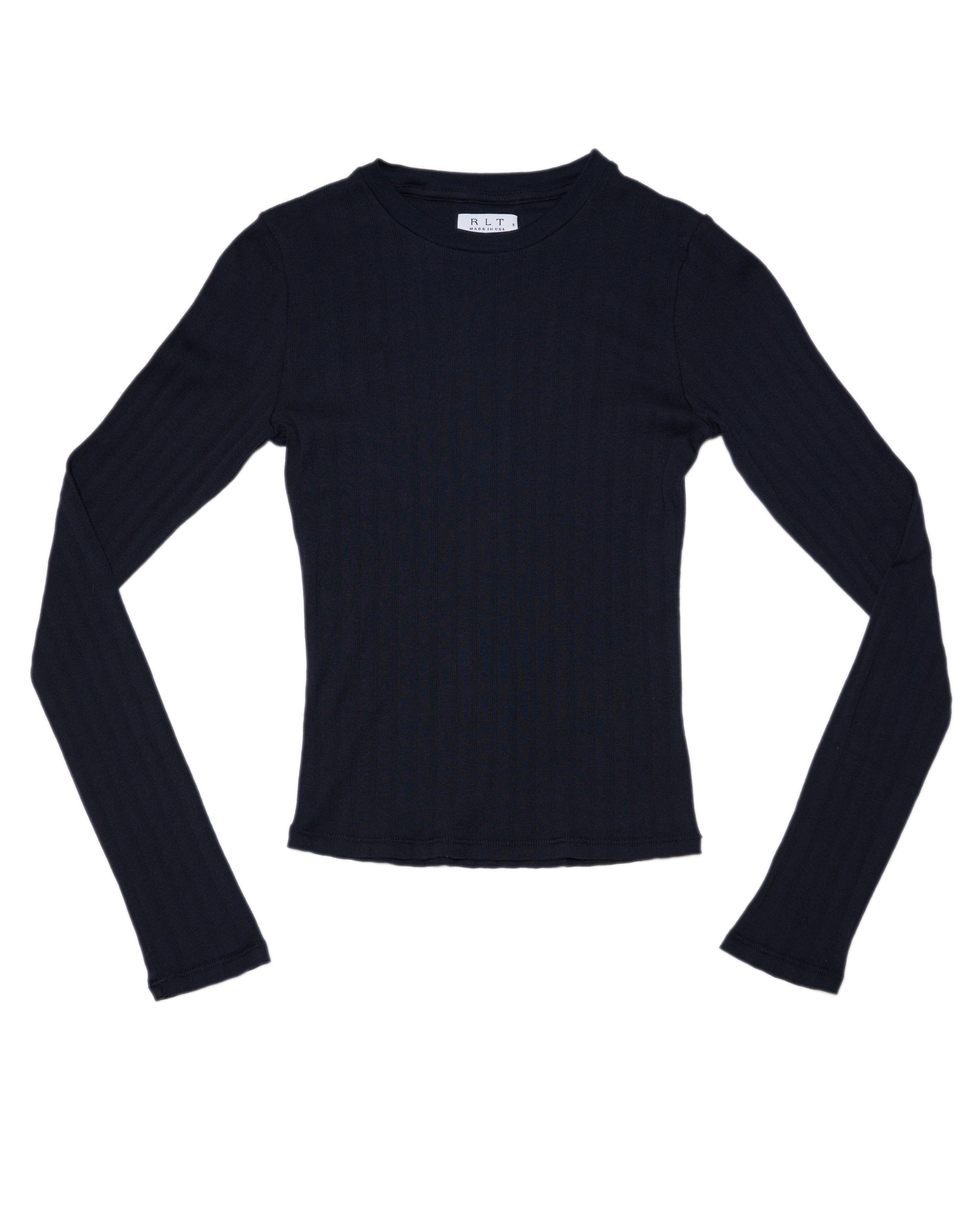 RLT WIDE RIBBED LONG SLEEVE - NAVY