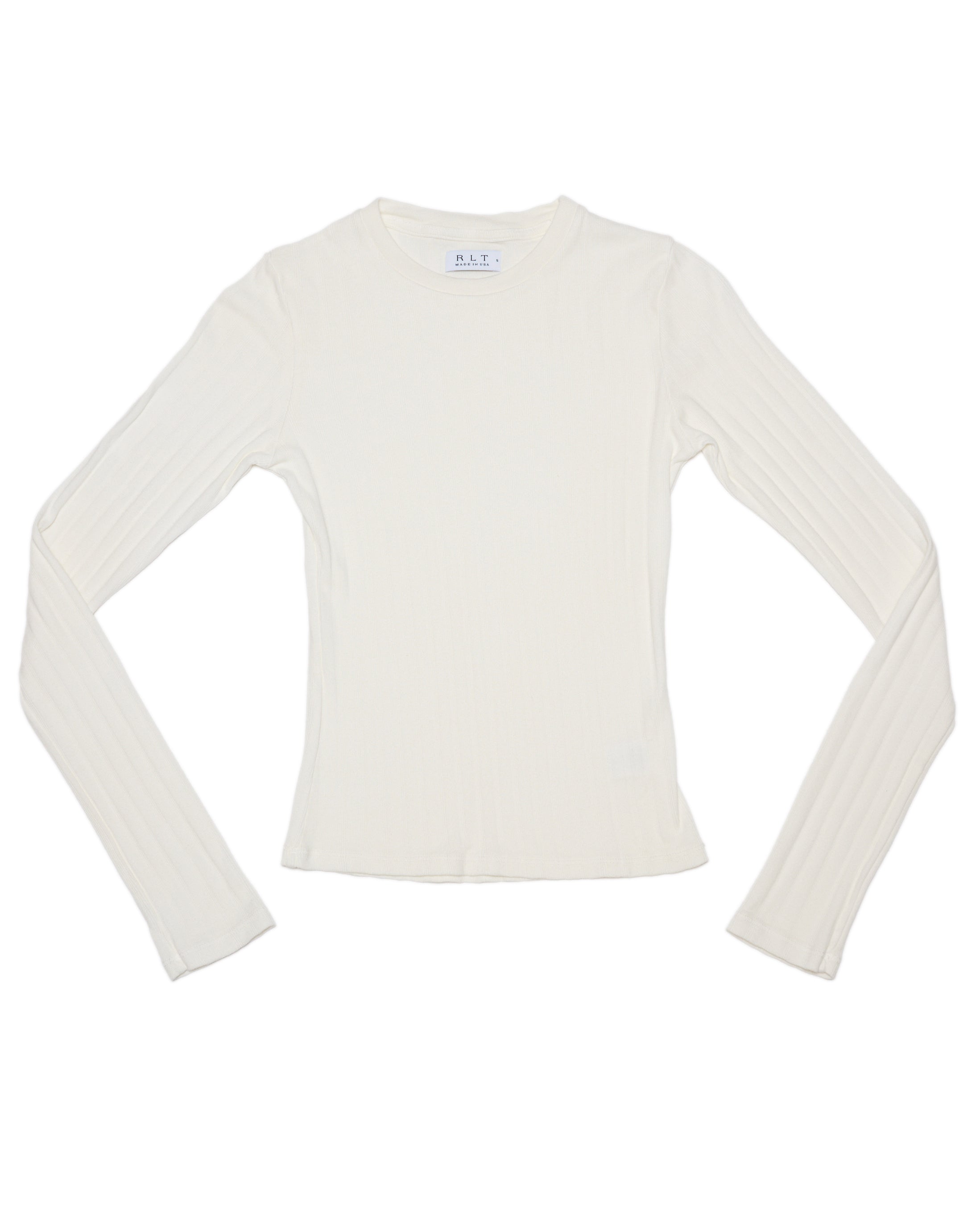 RLT WIDE RIBBED LONG SLEEVE - WHITE