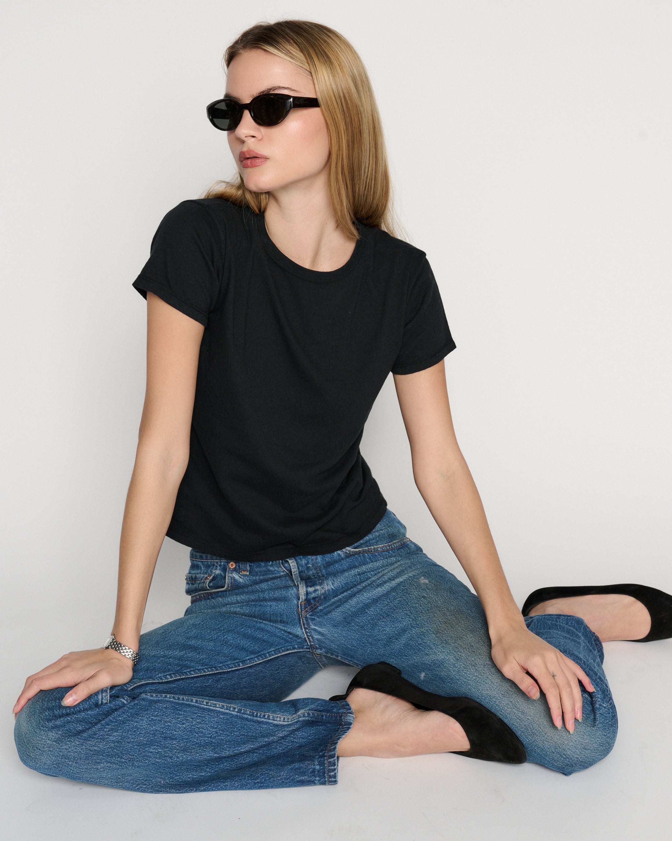 RLT BOYFRIEND TEE - BLACK