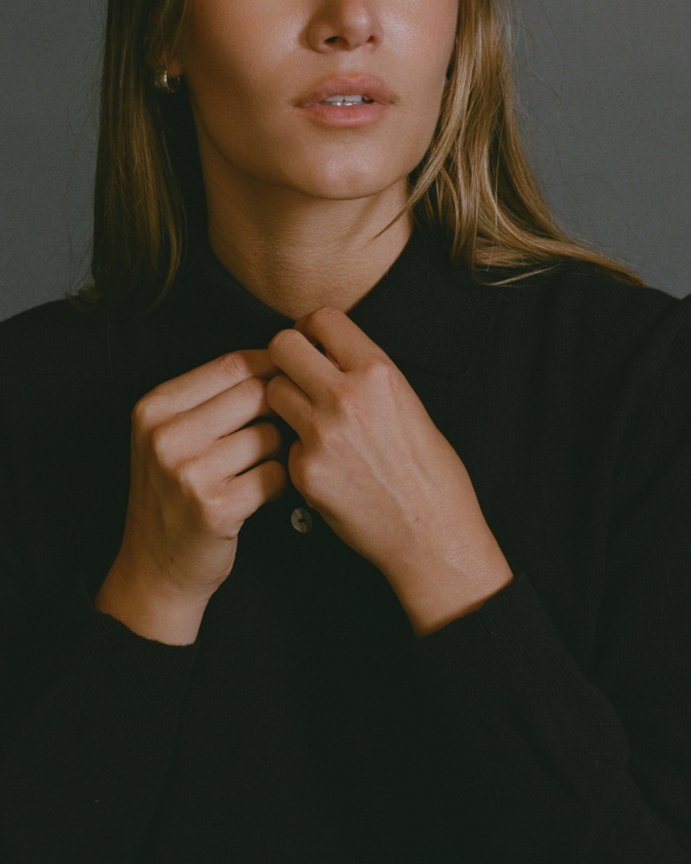 RLT POLO SWEATER - CHOCOLATE