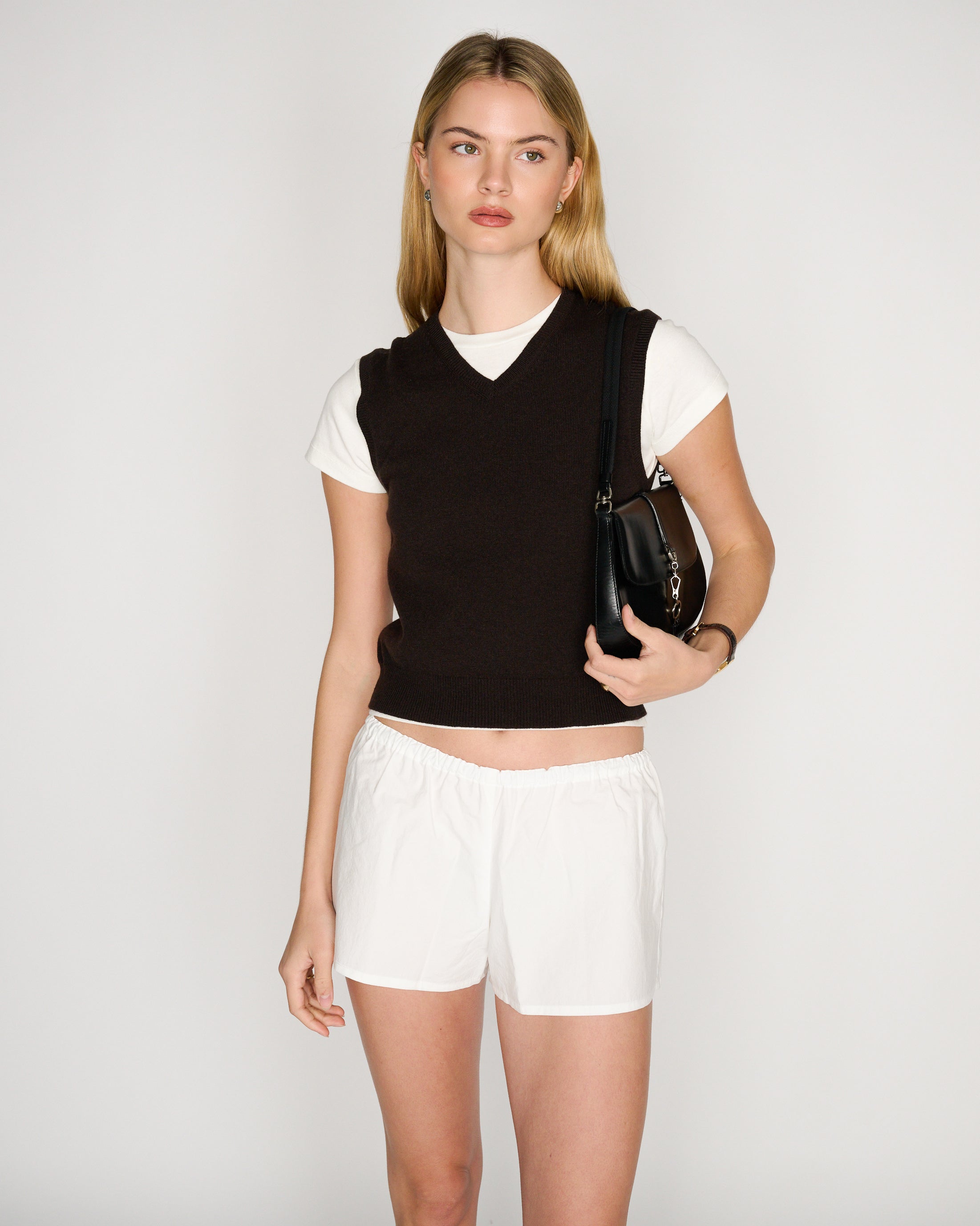 RLT SWEATER VEST - CHOCOLATE