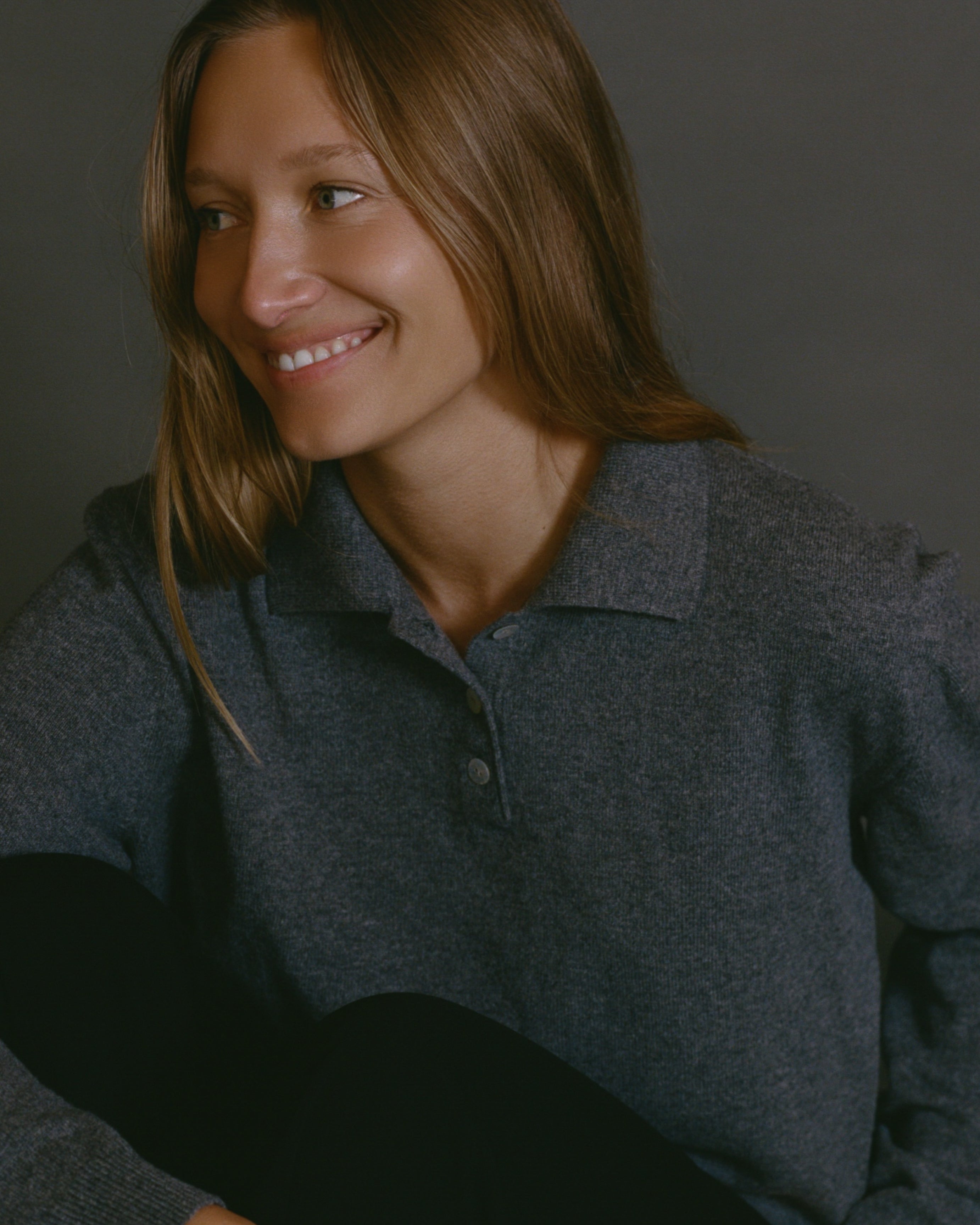 RLT POLO SWEATER - FOG