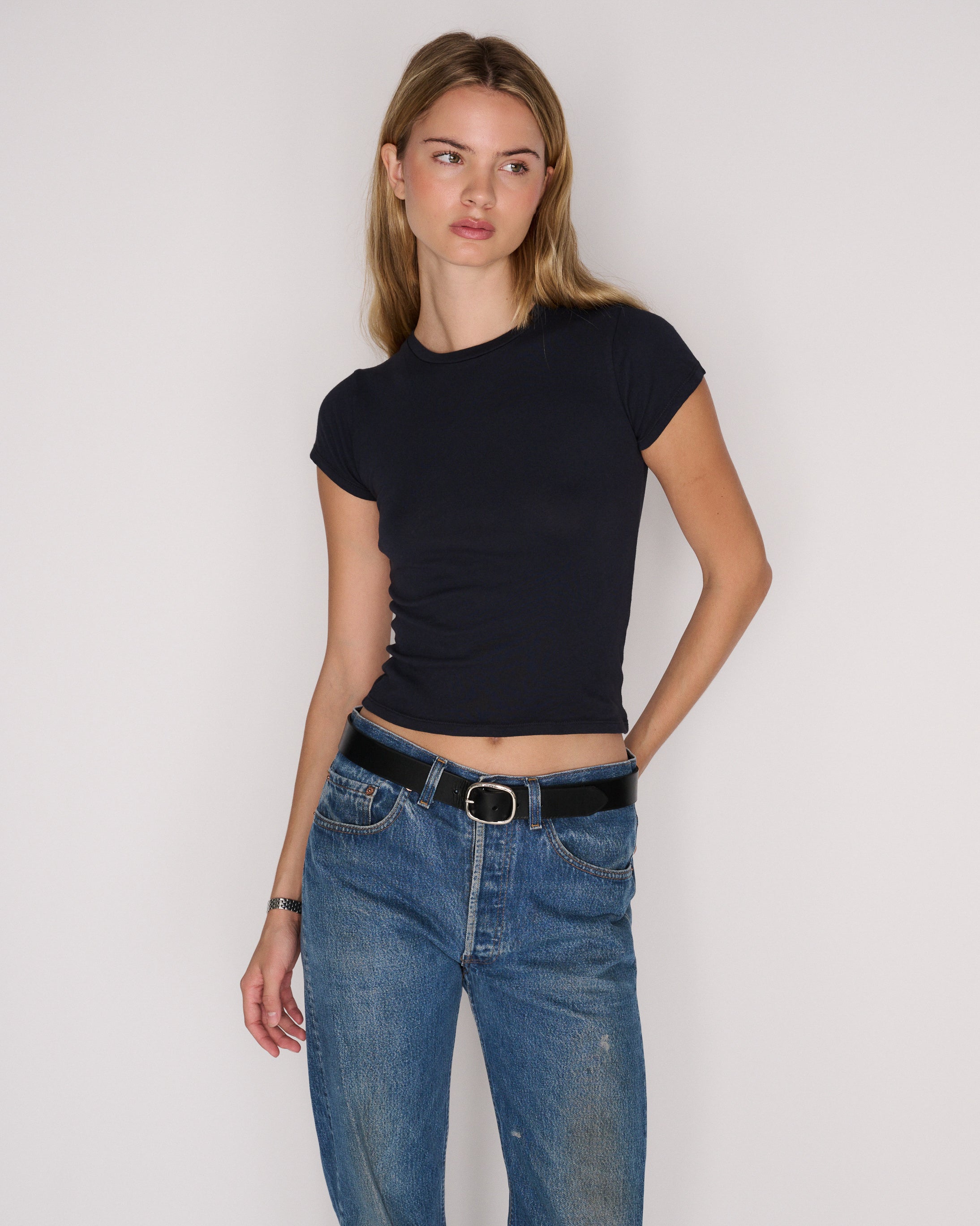 RLT SOFT BABY TEE - NAVY