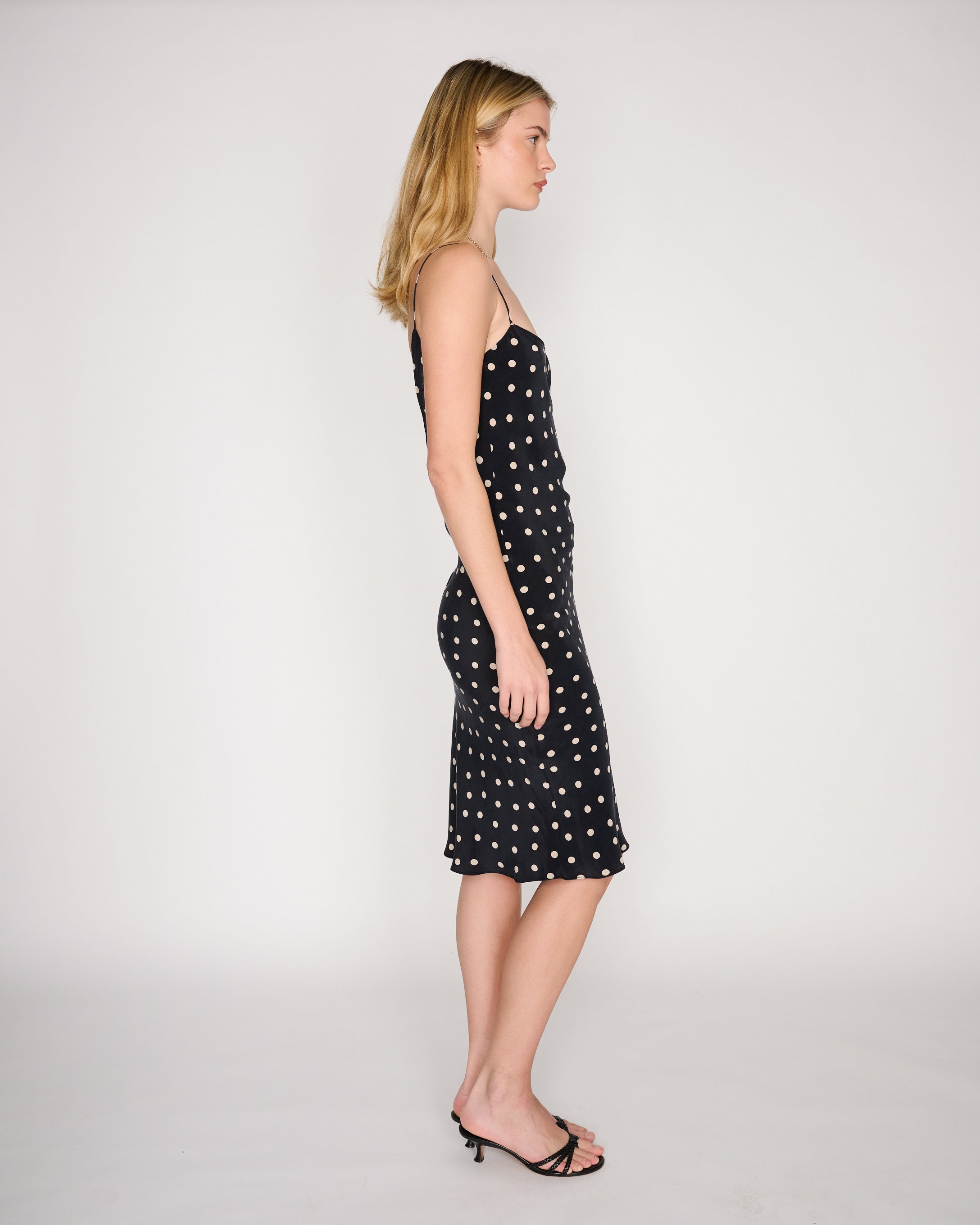 RLT SILK SLIP DRESS - POLKA DOT RLT SILK SLIP DRESS - POLKA DOT