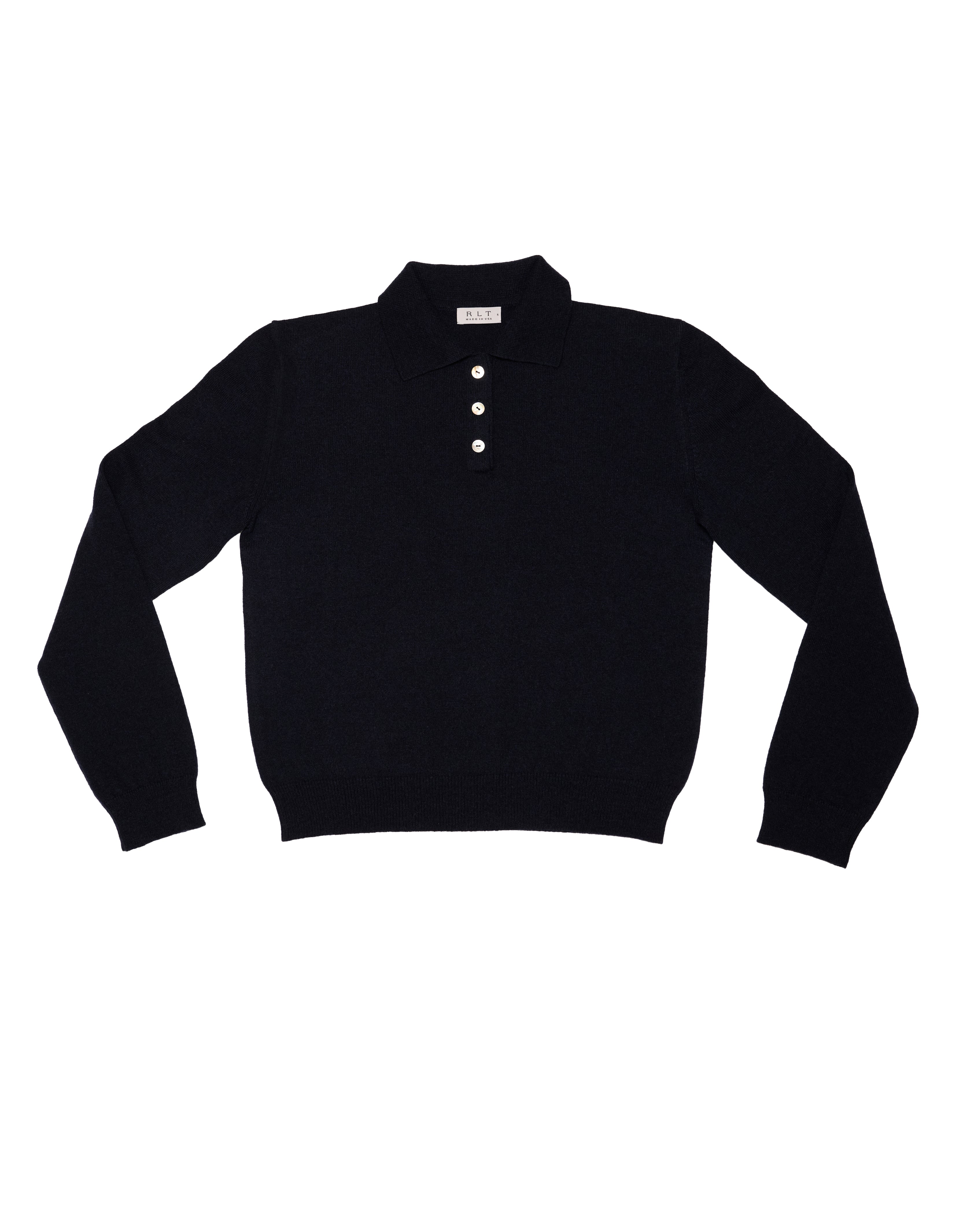 RLT POLO SWEATER - MIDNIGHT