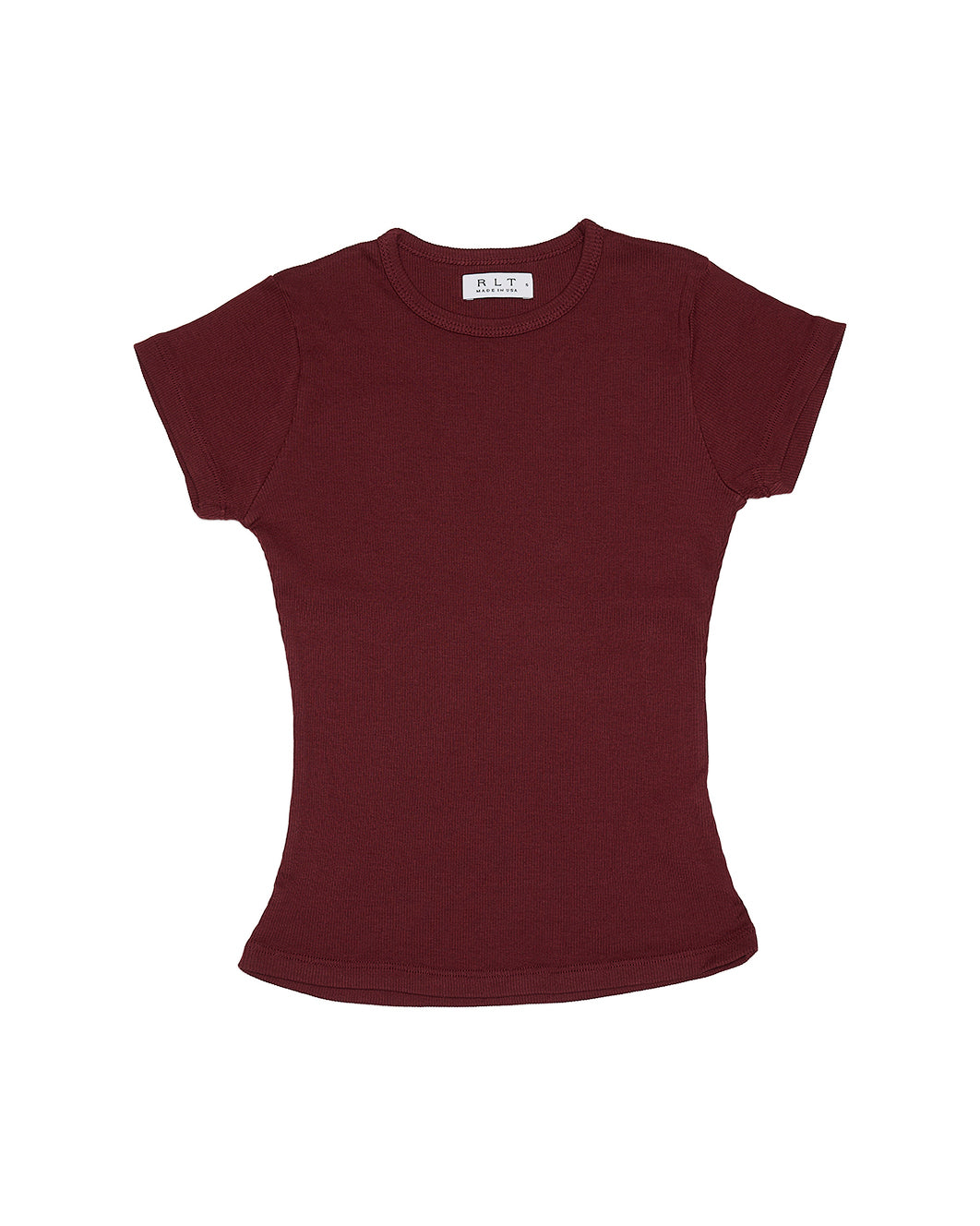 RLT RIBBED TEE - MERLOT