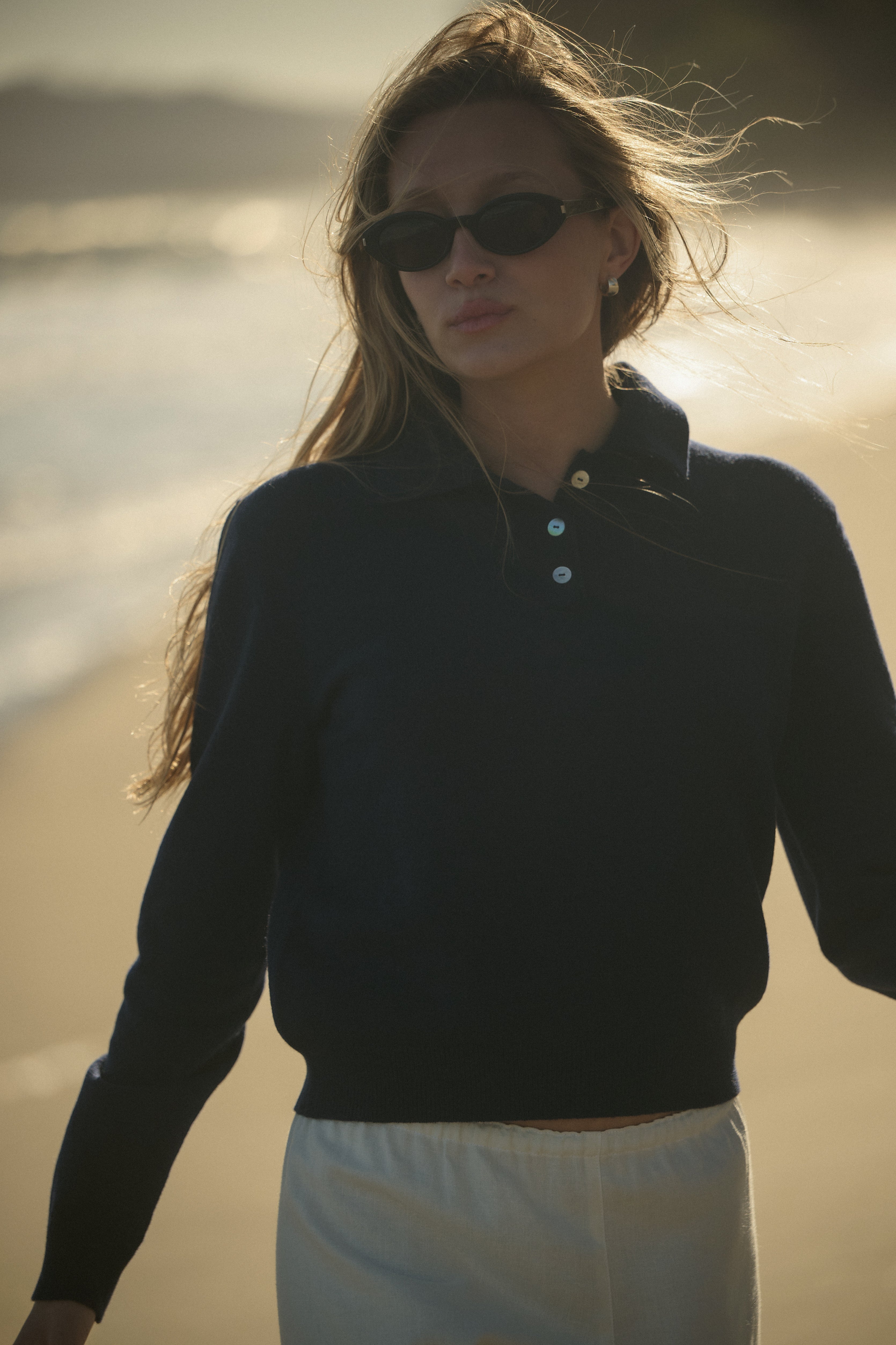 RLT POLO SWEATER - MIDNIGHT
